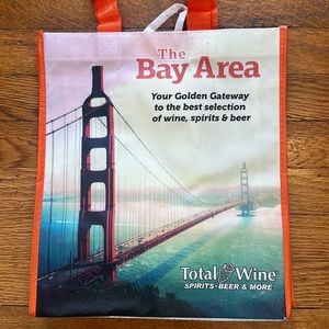 Bay Area Total Wine Bag Carrier Gold Gate Bridge Tote Bag